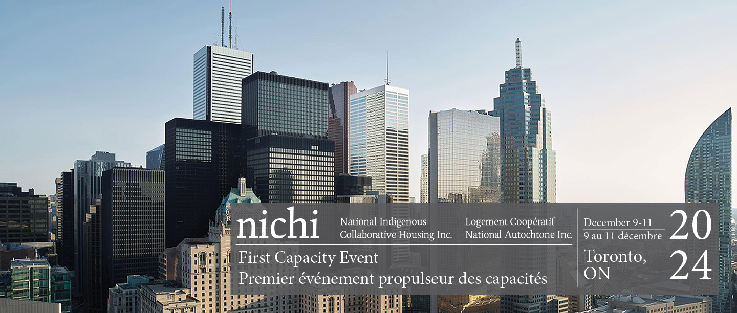 Image of the Fairmont Royal York and downtown Toronto with superimposed text from the first NICHI capacity event.